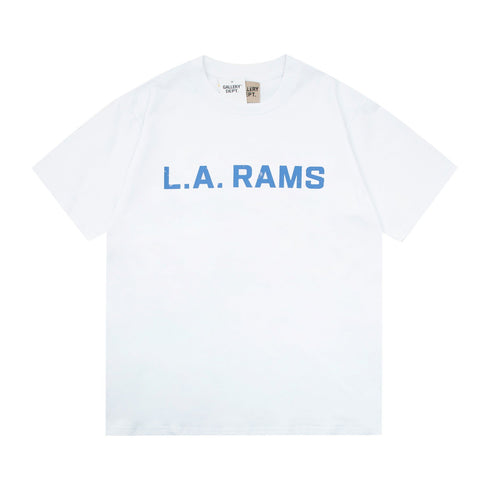 Gallery Dept T-Shirt Bronzing Letter Slogan Printed Short Sleeve T-Shirt