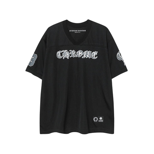 Chrome Heart T Shirts Croix Cross Color Leather Printed Short Sleeve T-Shirt