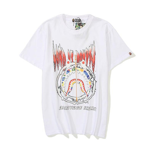 Bathing Ape T-Shirt Summer Leisure Pullover Loose Cartoon Printed Short-Sleeved T-shirt for Women