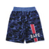 Bathing Ape Shorts Summer Large Size Loose Cropped Pants Camouflage Blue Fashion Shorts