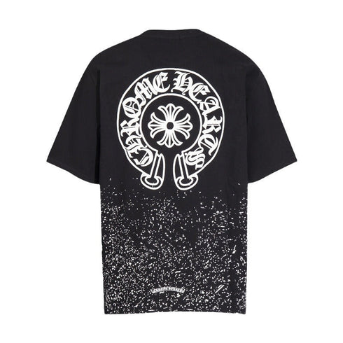Chrome Heart T Shirts T-shirt sprayed loose cotton short sleeves