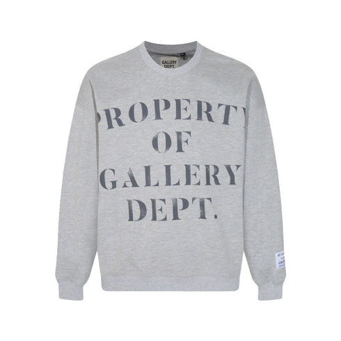 Gallery Dept Long Sleeve Shirt Letter Print Print Long Sleeve Crew Neck Sweater