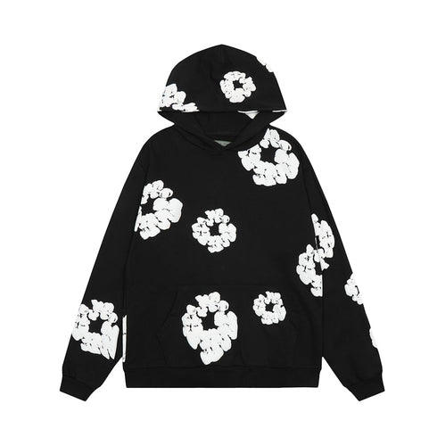 Denim Tears Outfit:Hoodie/Sweatpants (Separate Purchase Options) Loose Hooded Sweatshirt Casual Sweatpants