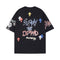 Chrome Heart T Shirts Cross Print Sanskrit Hand Painted Graffiti Short Sleeve T-Shirt