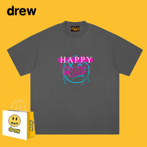 Drew T-shirts Smiley T-shirt Cotton Short Sleeve