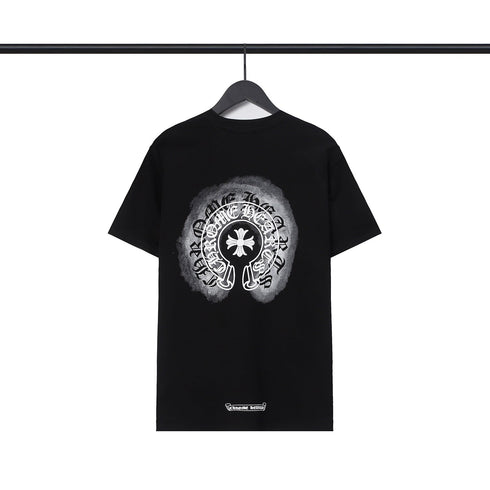 Chrome Heart T Shirts Sanskrit cross logo short-sleeved men's T-shirt