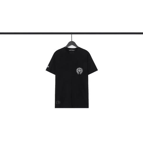 Chrome Heart T Shirts Sanskrit Color Printing Loose Casual Versatile Crew Neck Short Sleeve T-Shirt