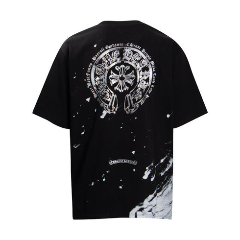 Chrome Heart T Shirts Croix Cross Horseshoe Scroll Sanskrit Short Sleeve