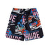 Rhude T-shirt Racing Letter Logo Casual Short Sleeve Shirt, Shorts