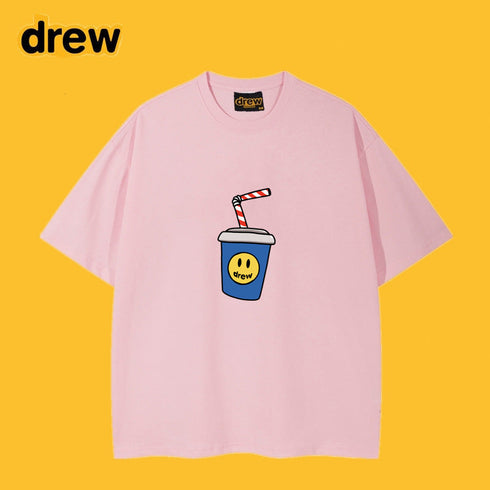 Drew T-shirts Short Sleeve Cola Loose Men