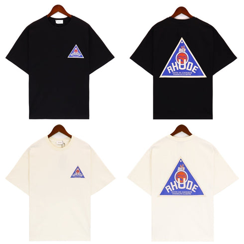 Rhude T-shirt Micro Label Alphabet Slogan Pattern Printed Short Sleeve T-shirt