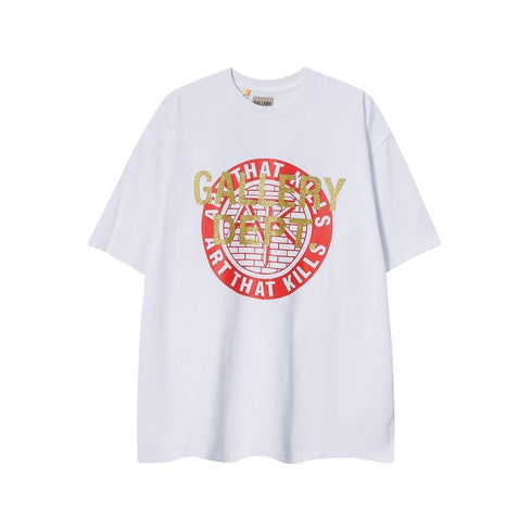Gallery Dept T Shirts Men's Vintage Los Angeles Short-Sleeved T-shirt Gallery Dept Printed Loose