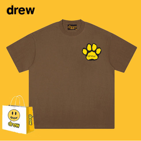 Drew T-shirts Short Sleeve Smiley round Neck Short Sleeve