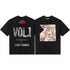Gallery Dept T-Shirt Hand Painted Ink Splashing Alphabet Washed Retro Short Sleeve T-Shirt