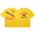 Gallery Dept T-Shirt Hand Painted Ink Splashing Alphabet Washed Retro Short Sleeve T-Shirt