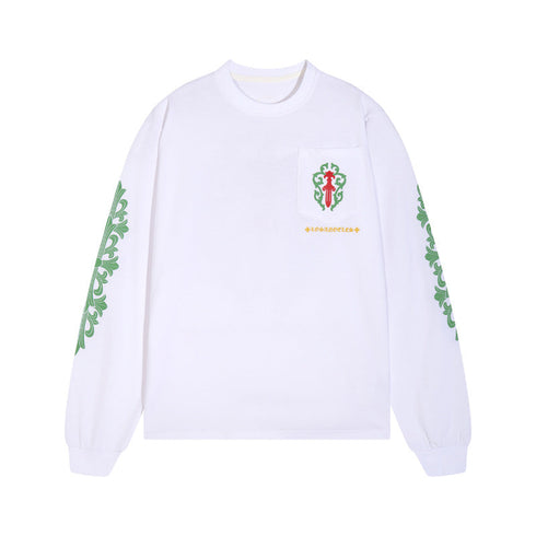 Chrome Heart T Shirts Rose Cross Vine Sword Long Sleeve