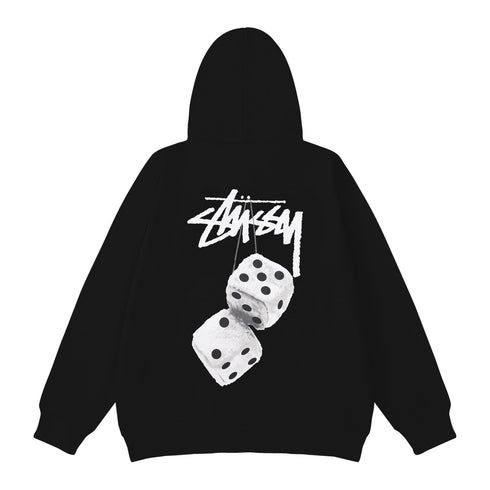 Stussy Hoodie Embroidered Fleece Fashion Hooded Sweater