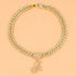 VVS Jewelry Initial Cuban Letter Choker Chain