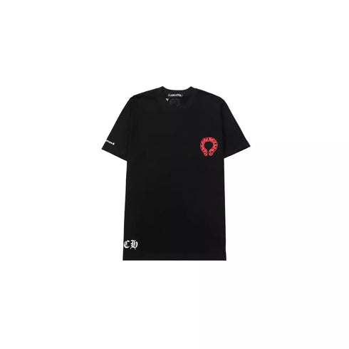 Chrome Heart T Shirts Horseshoe Stacked Cross Short Sleeve T-Shirt