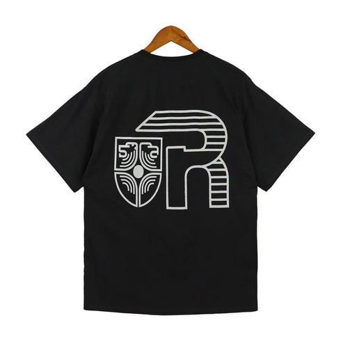 Rhude T-shirt Micro Label Letter Logo Line Pattern Short Sleeve T-shirt Loose