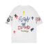 Chrome Heart T Shirts Cross Print Sanskrit Hand Painted Graffiti Short Sleeve T-Shirt