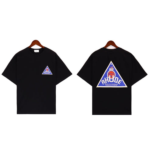 Rhude T-shirt Micro Label Alphabet Slogan Pattern Printed Short Sleeve T-shirt
