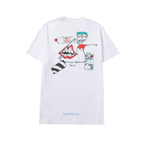 Chrome Heart T Shirts Crowe Summer Short Sleeve Hip Hop Men's and Women's T-Shirts
