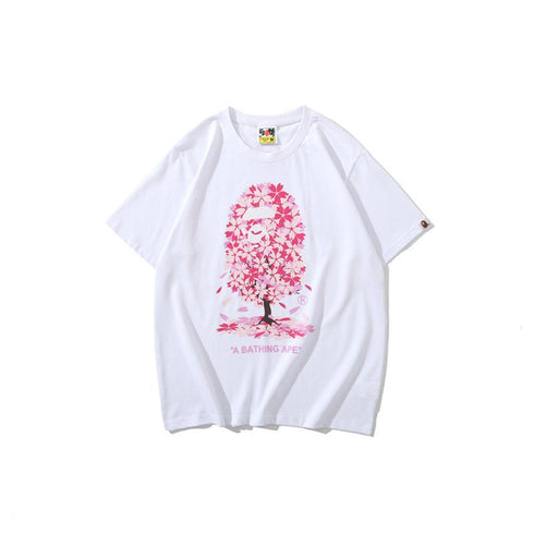 Bathing Ape T-Shirt Casual Pink T-shirt Short Sleeve