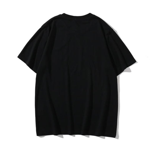Bathing Ape T-Shirt Summer Cartoon Anime Loose Black Casual Short Sleeve T-shirt