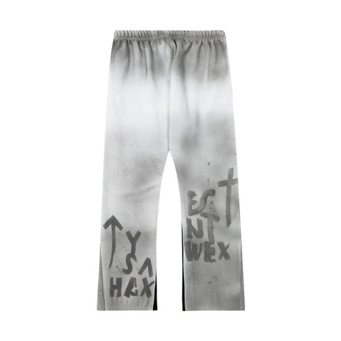 Gallery Dept Sweatpants Tie-dye Splash Ink Graffiti Alphabet Print Casual Sweatpants Trousers