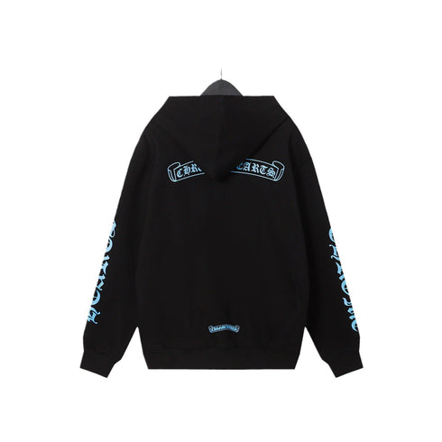 Chrome Heart HoodieCH Premium Lightning Blue Zipper Hooded Sweater Jacket Cardigan