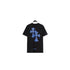 Chrome Heart T Shirts Blue Cross Loose Crew Neck Short Sleeve