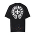 Chrome Heart T Shirts Cross Leather Print Short Sleeve T-Shirt Loose