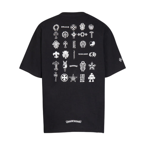 Chrome Heart T Shirts T-shirt logo print cotton round neck short sleeve