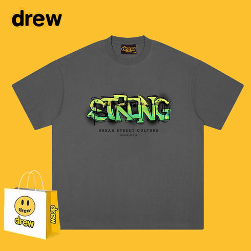 Drew T-shirts Smiley T-shirt Graffiti Printing