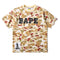 Bathing Ape T-Shirt Summer Letter Print Camouflage Short Sleeve T-shirt