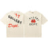 Gallery Dept T-Shirt Hand Painted Ink Splashing Alphabet Washed Retro Short Sleeve T-Shirt