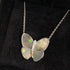 Vanity Butterfly Necklace - 925 sterling silver & Mother of Pearl - High Quality Dupe