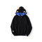 Bathing Ape Jacket Autumn and Winter Solid Color Blue Pink Double Hood Sweater Men and Women Zipper Fleece Padded Coat