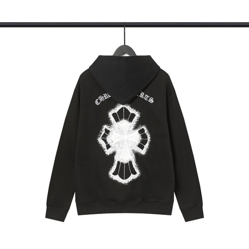 Chrome Heart Hoodie Chrome Heart Sanskrit embroidered hooded sweater