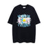 Rhude T-shirt Micro Label Flower Letter Print Pattern Short Sleeve T-shirt