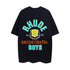 Rhude T-shirt Micro Label Letter Coconut Pattern Short Sleeve T-shirt