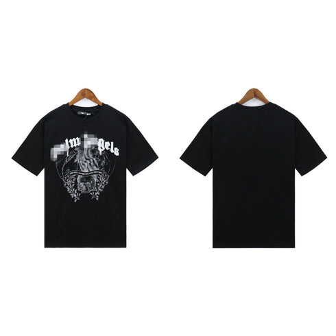 Palm Angels T-shirt Smoke Skull Angel Print Short Sleeve T-shirt