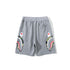 Bathing Ape Shorts Fashion Brand Summer Loose Casual Double Camouflage on Side Shark Head Shorts Cropped Pants