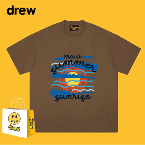 Drew T-shirts Face Graffiti Printing