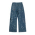 Gallery Dept Sweatpants Hand-painted splashed ink letter straight denim casual trousers