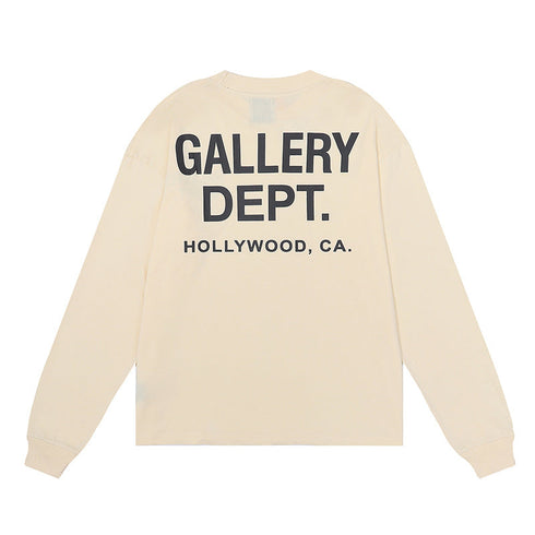 Gallery Dept T-shitrs Double Yarn Cotton Long Sleeve T-shirt