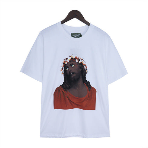 Denim Tears T-shirts Kapok Vintage Portrait Short Sleeve T-shirt