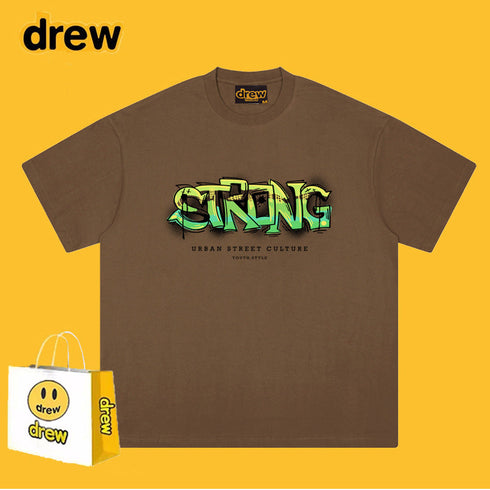 Drew T-shirts Smiley T-shirt Graffiti Printing