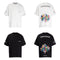 Chrome Heart T Shirts Colorful Cross Flower Arm Short Sleeve